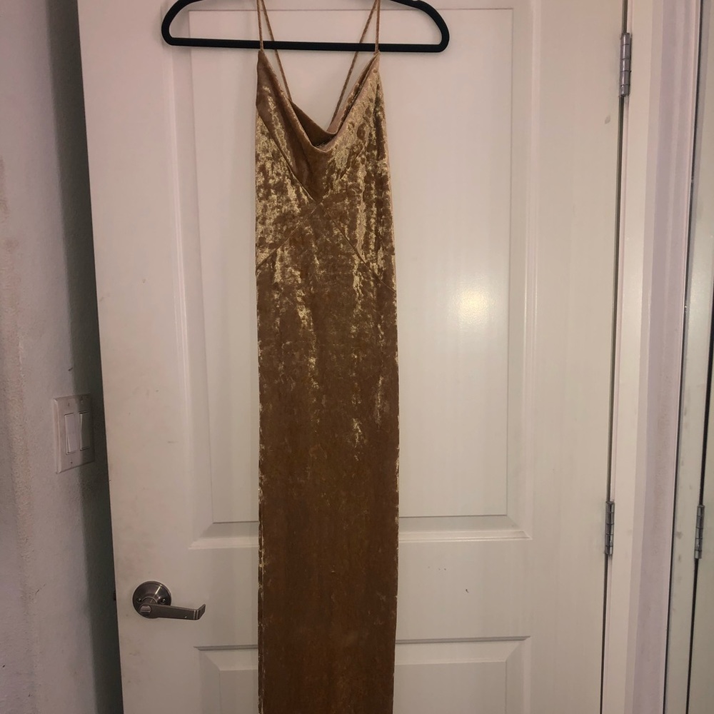 Gold Velvet dress